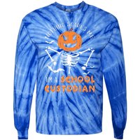 Halloween School Custodian Meaningful Gift Tie-Dye Long Sleeve Shirt