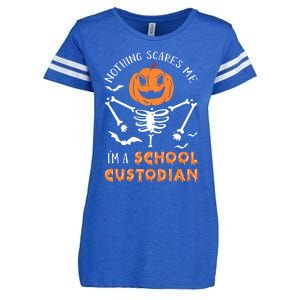 Halloween School Custodian Meaningful Gift Enza Ladies Jersey Football T-Shirt