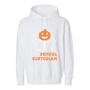 Halloween School Custodian Meaningful Gift Garment-Dyed Fleece Hoodie