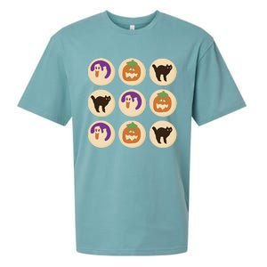 Halloween Sugar Cookie Spooky Season Cat Pumpkin Boo Ghost Sueded Cloud Jersey T-Shirt