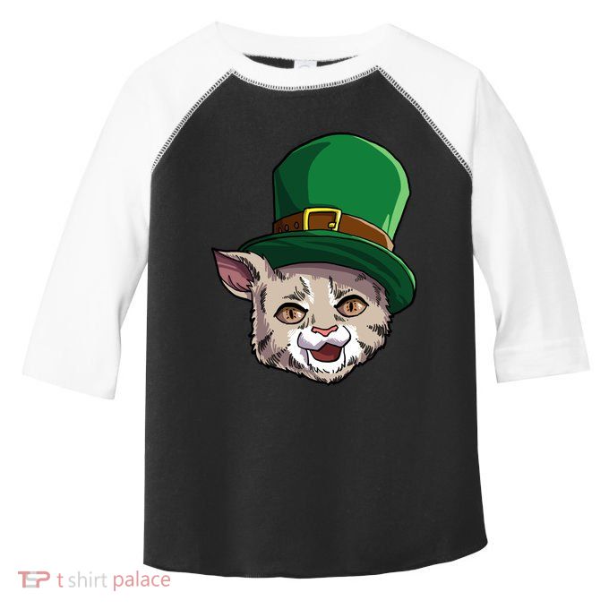 Happy Saint Catty's Day Irish Cat Leprechaun St Patricks Day Great Gift Toddler Fine Jersey T-Shirt