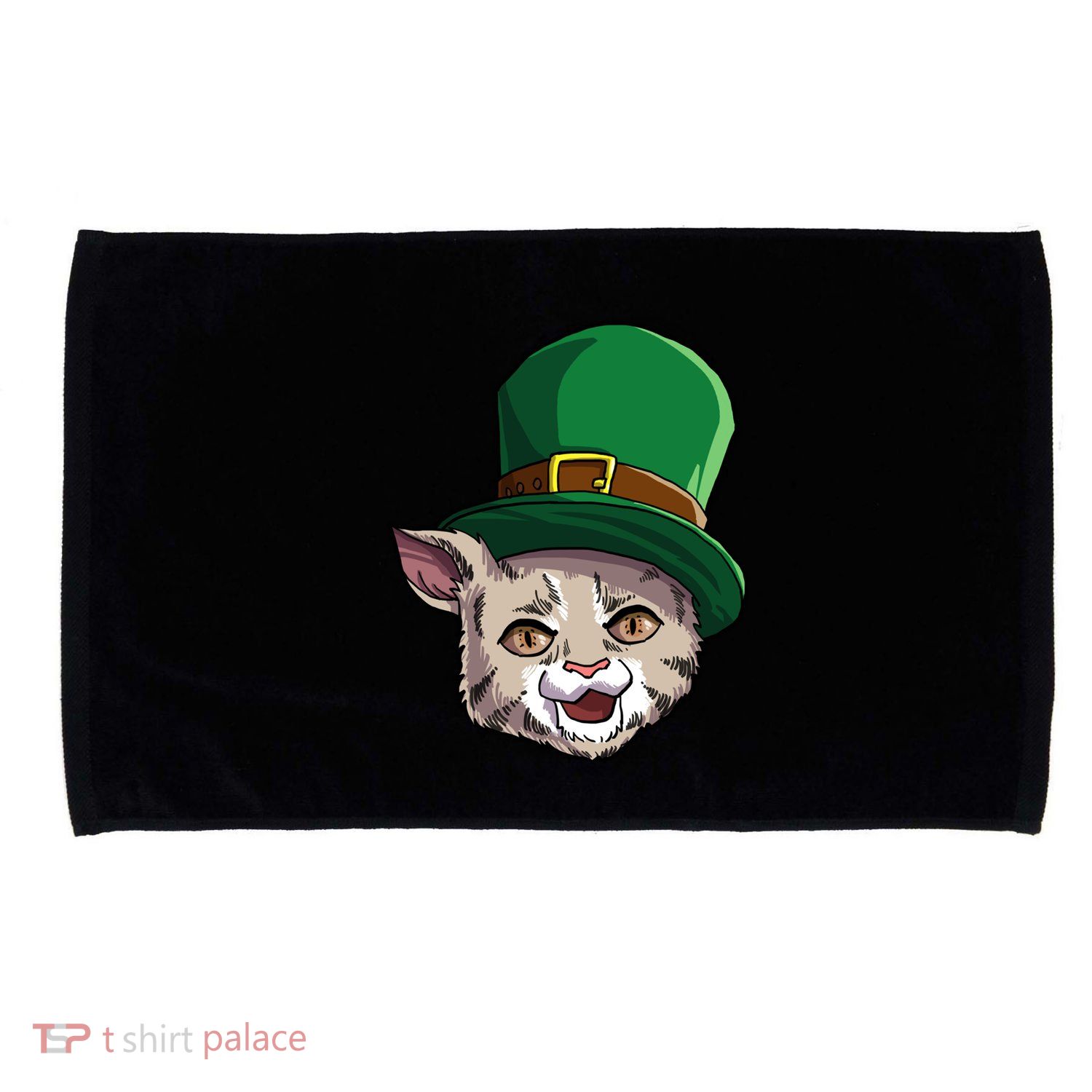 Happy Saint Catty's Day Irish Cat Leprechaun St Patricks Day Great Gift Microfiber Hand Towel