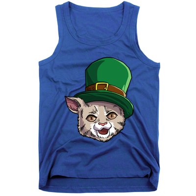 Happy Saint Catty's Day Irish Cat Leprechaun St Patricks Day Great Gift Tank Top