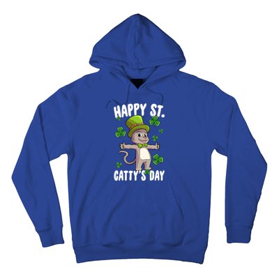 Happy Saint Catty's Day St Patricks Day Irish Cat Leprechaun Gift Hoodie