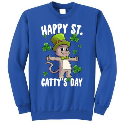 Happy Saint Catty's Day St Patricks Day Irish Cat Leprechaun Gift Sweatshirt