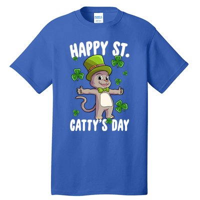 Happy Saint Catty's Day St Patricks Day Irish Cat Leprechaun Gift Tall T-Shirt