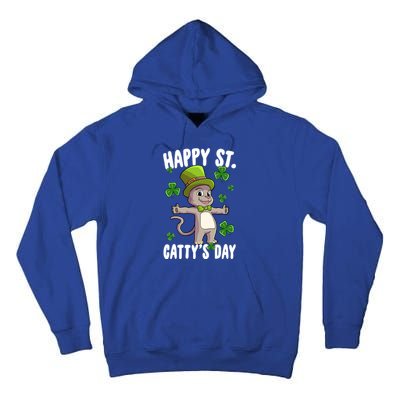 Happy Saint Catty's Day St Patricks Day Irish Cat Leprechaun Gift Tall Hoodie