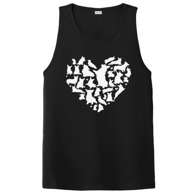 Heart Shaped Corgi Puppies Valentine's Day Dog Lover Clothes PosiCharge Competitor Tank