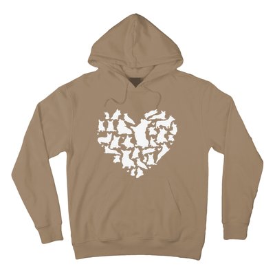 Heart Shaped Corgi Puppies Valentine's Day Dog Lover Clothes Hoodie