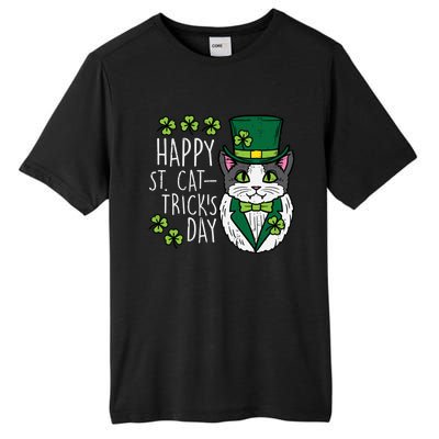 Happy St Cat Tricks Patricks Day Funny Pet Gift Tall Fusion ChromaSoft Performance T-Shirt