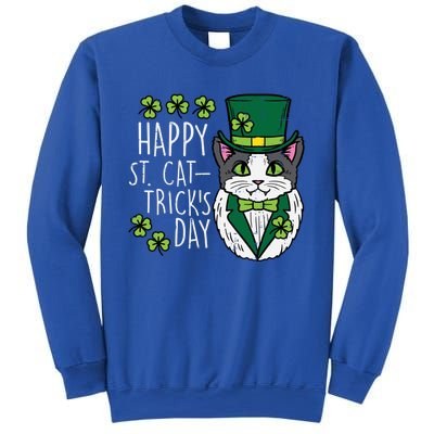 Happy St Cat Tricks Patricks Day Funny Pet Gift Sweatshirt