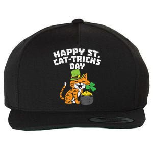 Happy St Catgifttricks Day Cat Saint Paddys St Patricks Day Gift Wool Snapback Cap