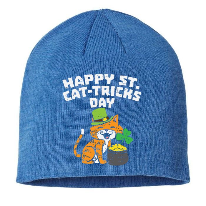 Happy St Catgifttricks Day Cat Saint Paddys St Patricks Day Gift Sustainable Beanie