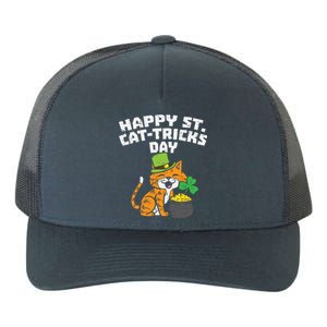 Happy St Catgifttricks Day Cat Saint Paddys St Patricks Day Gift Yupoong Adult 5-Panel Trucker Hat