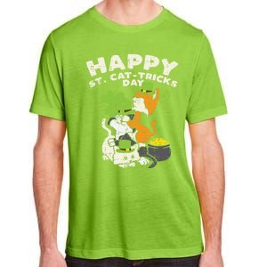 Happy St Catgifttricks Day Cats Saint Paddys St Patricks Day Gift Adult ChromaSoft Performance T-Shirt