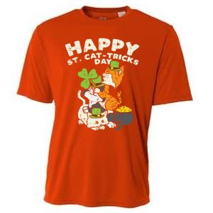 Happy St Catgifttricks Day Cats Saint Paddys St Patricks Day Gift Cooling Performance Crew T-Shirt