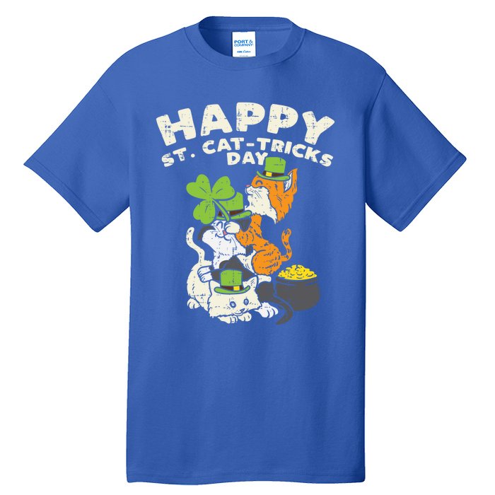 Happy St Catgifttricks Day Cats Saint Paddys St Patricks Day Gift Tall T-Shirt