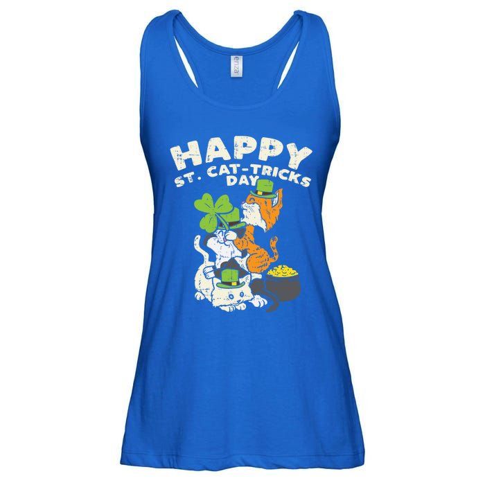 Happy St Catgifttricks Day Cats Saint Paddys St Patricks Day Gift Ladies Essential Flowy Tank