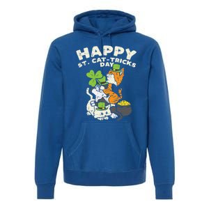 Happy St Catgifttricks Day Cats Saint Paddys St Patricks Day Gift Premium Hoodie