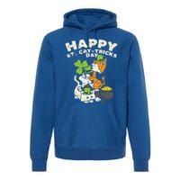 Happy St Catgifttricks Day Cats Saint Paddys St Patricks Day Gift Premium Hoodie