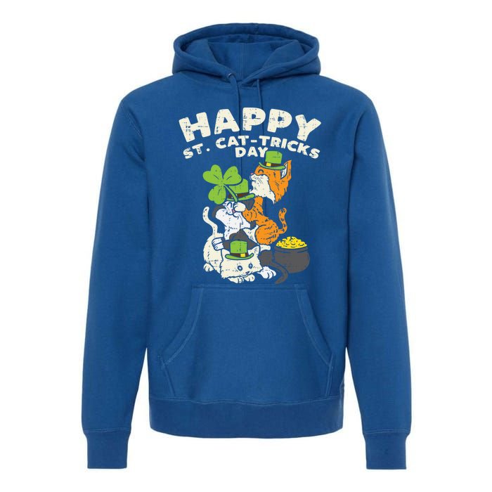 Happy St Catgifttricks Day Cats Saint Paddys St Patricks Day Gift Premium Hoodie