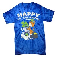 Happy St Catgifttricks Day Cats Saint Paddys St Patricks Day Gift Tie-Dye T-Shirt