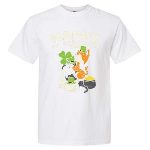 Happy St Catgifttricks Day Cats Saint Paddys St Patricks Day Gift Garment-Dyed Heavyweight T-Shirt