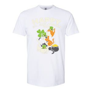 Happy St Catgifttricks Day Cats Saint Paddys St Patricks Day Gift Softstyle CVC T-Shirt