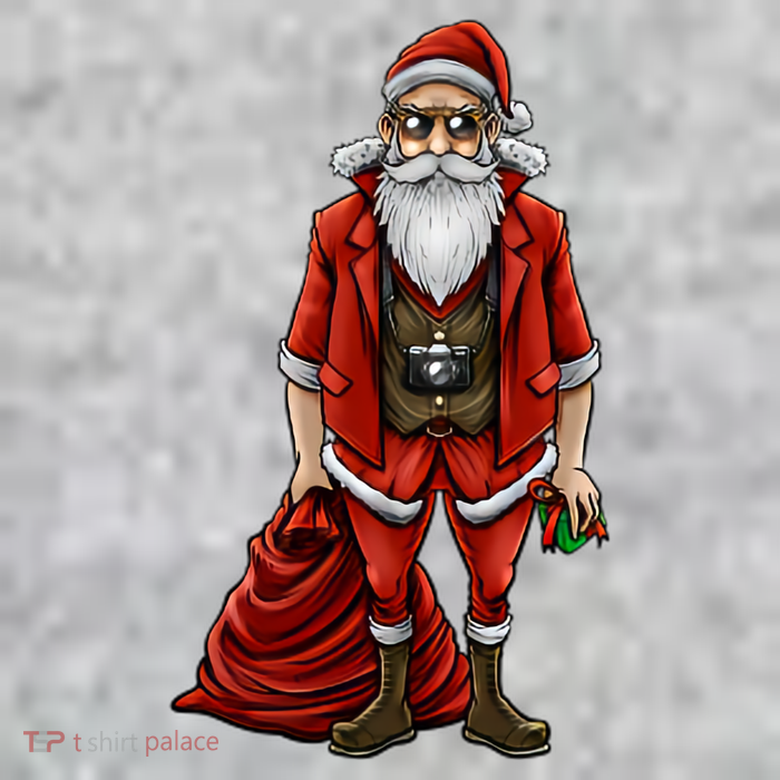 Hipster Santa Claus Christmas Premium T-Shirt