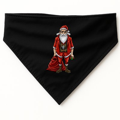 Hipster Santa Claus Christmas USA-Made Doggie Bandana