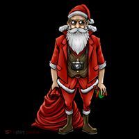 Hipster Santa Claus Christmas Kids T-Shirt