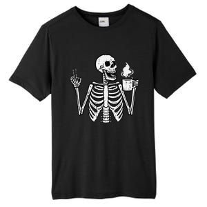 Halloween Skeleton Coffee Peace Funny Costume Tall Fusion ChromaSoft Performance T-Shirt