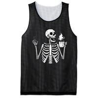 Halloween Skeleton Coffee Peace Funny Costume Mesh Reversible Basketball Jersey Tank