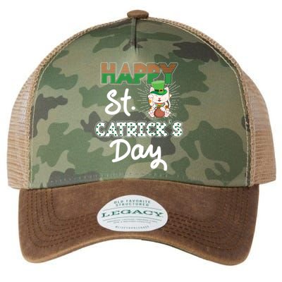 Happy St Catrick's Day Saint Patrick's Adorable Kitty Lover Cute Gift Legacy Tie Dye Trucker Hat