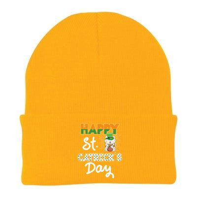 Happy St Catrick's Day Saint Patrick's Adorable Kitty Lover Cute Gift Knit Cap Winter Beanie