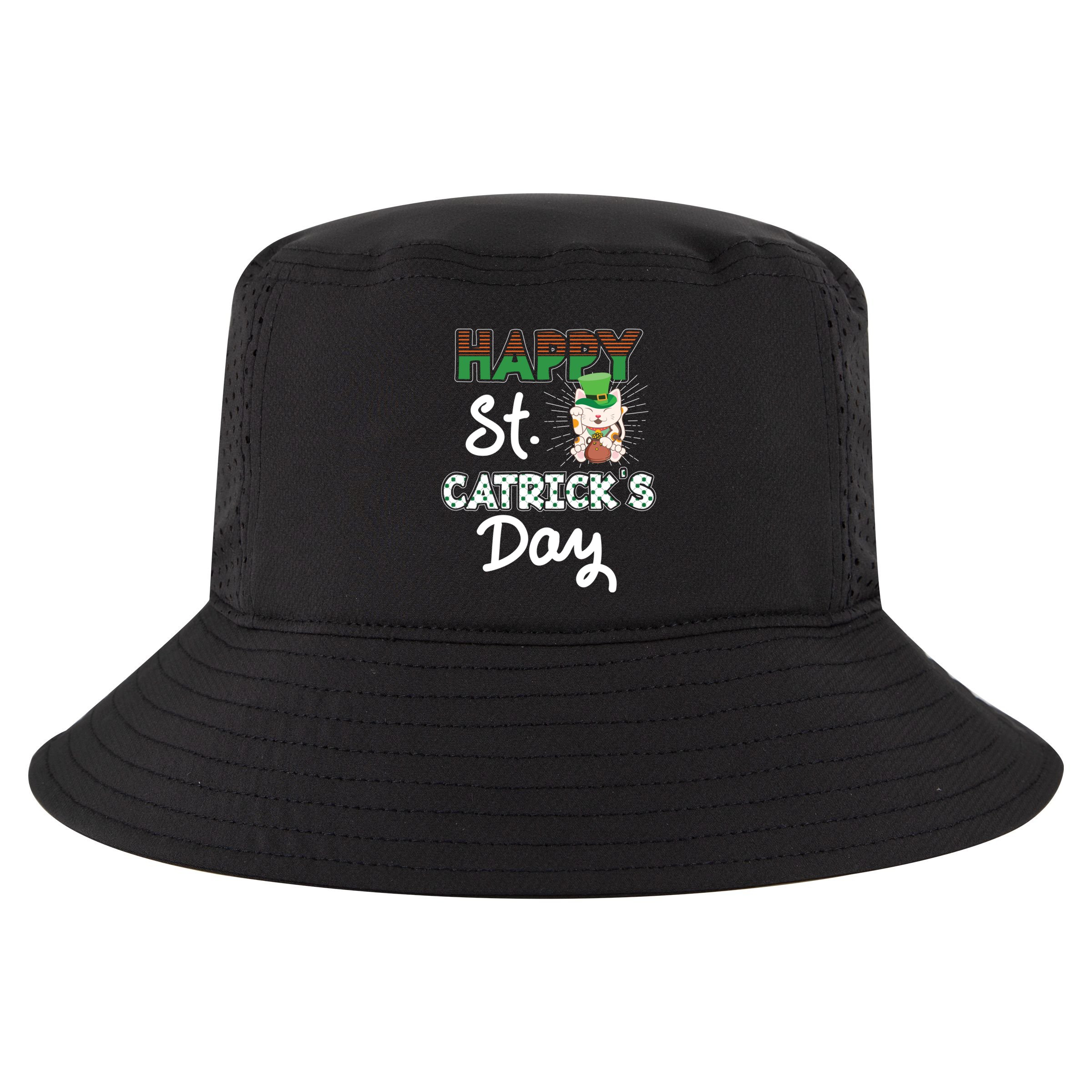 Happy St Catrick's Day Saint Patrick's Adorable Kitty Lover Cute Gift Cool Comfort Performance Bucket Hat