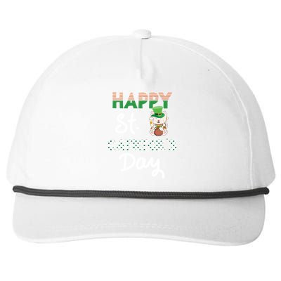 Happy St Catrick's Day Saint Patrick's Adorable Kitty Lover Cute Gift Snapback Five-Panel Rope Hat