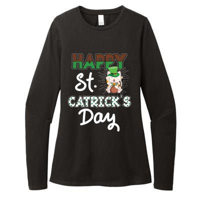 Happy St Catrick's Day Saint Patrick's Adorable Kitty Lover Cute Gift Womens CVC Long Sleeve Shirt