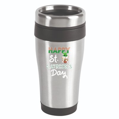 Happy St Catrick's Day Saint Patrick's Adorable Kitty Lover Cute Gift 16oz Travel Tumbler
