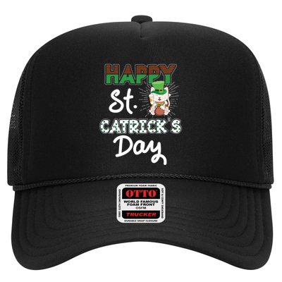 Happy St Catrick's Day Saint Patrick's Adorable Kitty Lover Cute Gift Trucker Hat