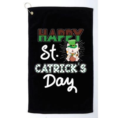 Happy St Catrick's Day Saint Patrick's Adorable Kitty Lover Cute Gift Golf Towel