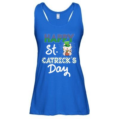 Happy St Catrick's Day Saint Patrick's Adorable Kitty Lover Cute Gift Ladies Essential Flowy Tank