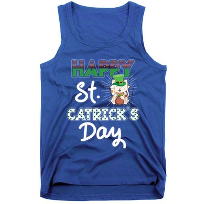 Happy St Catrick's Day Saint Patrick's Adorable Kitty Lover Cute Gift Tank Top