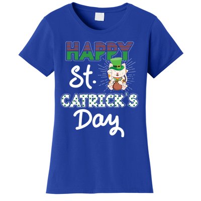 Happy St Catrick's Day Saint Patrick's Adorable Kitty Lover Cute Gift Women's T-Shirt