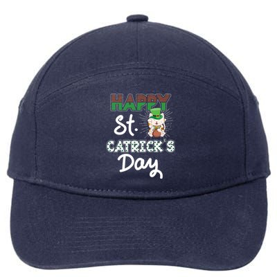 Happy St Catrick's Day Saint Patrick's Adorable Kitty Lover Cute Gift 7-Panel Snapback Hat