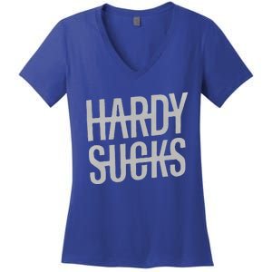 Hardy Sucks Country Funny Bad Boy Wetzel Women's V-Neck T-Shirt