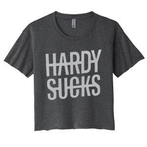 Hardy Sucks Country Funny Bad Boy Wetzel Women's Crop Top Tee