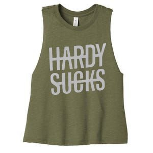 Hardy Sucks Country Funny Bad Boy Wetzel Women's Racerback Cropped Tank