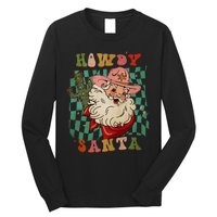 Howdy Santa Christmas Cowboy Santa Xmas Costume Long Sleeve Shirt