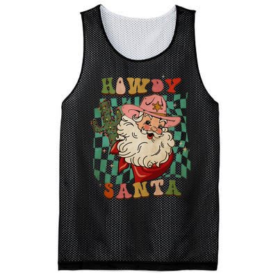 Howdy Santa Christmas Cowboy Santa Xmas Costume Mesh Reversible Basketball Jersey Tank